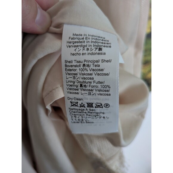 J. Crew Fringe Trim Dress Glossy Twill Cream Gold Womens 2 Midi Sheath Flare - Picture 15 of 16